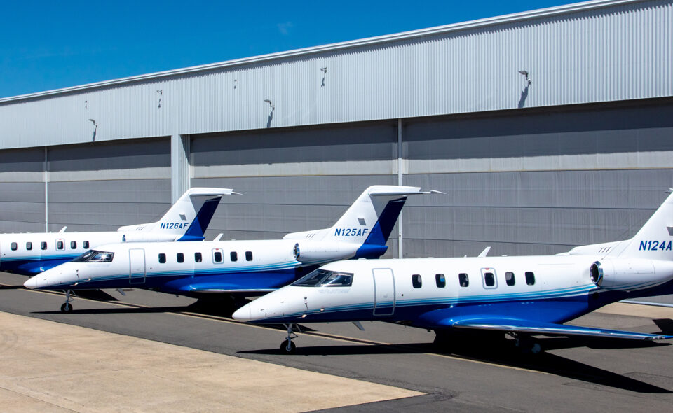 PlaneSense PC-24 fleet at hangar